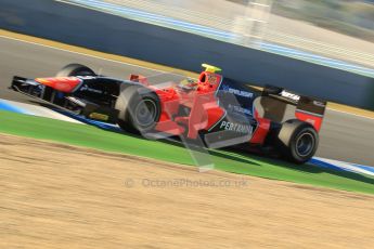 © Octane Photographic Ltd. GP2 Winter testing Jerez Day 1, Tuesday 28th February 2012. Marussia Carlin, Rio Haryanto. Digital Ref :