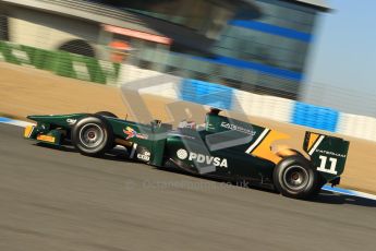 © Octane Photographic Ltd. GP2 Winter testing Jerez Day 1, Tuesday 28th February 2012. Caterham Racing, Rodolfo Gonzales. Digital Ref :