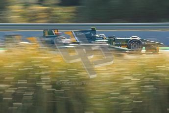 © Octane Photographic Ltd. GP2 Winter testing Jerez Day 1, Tuesday 28th February 2012. Caterham Racing, Rodolfo Gonzales and Eric van der Garde toe-to-toe under braking. Digital Ref :