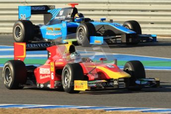 © Octane Photographic Ltd. GP2 Winter testing Jerez Day 1, Tuesday 28th February 2012. Racing Engineering, Nathanael Berthon and Scuderia Coloni, Stefano Coletti. Digital Ref :
