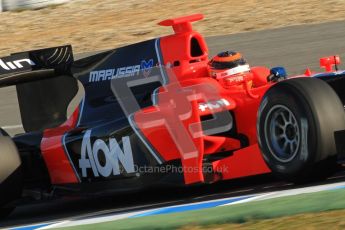 © Octane Photographic Ltd. GP2 Winter testing Jerez Day 1, Tuesday 28th February 2012. Marussia Carlin, Max Chilton. Digital Ref :