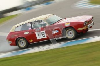 © Octane Photographic Ltd. HSCC Donington Park 17th March 2012. 70’s Road Sports Championship. Alan Hersey - Reliant Scimitar 5a. Digital ref : 0239cb1d6473