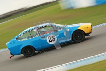 © Octane Photographic Ltd. HSCC Donington Park 17th March 2012. 70’s Road Sports Championship. Will Morton - Alfa Romeo 2000 GTV. Digital ref : 0239cb1d6493