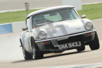 © Octane Photographic Ltd. HSCC Donington Park 17th March 2012. 70’s Road Sports Championship. John Thomason - Triumph GT6 MKiii. Digital ref : 0239cb7d3566