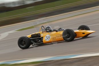 © Octane Photographic Ltd. HSCC Donington Park 17th March 2012. Classic Racing Cars. Ian Jones - Lotus 59. Digital ref : 0244cb1d7791