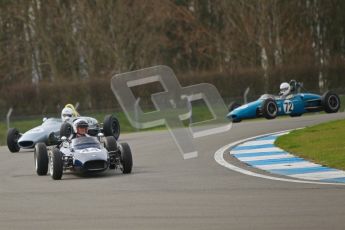 © Octane Photographic Ltd. HSCC Donington Park 17th March 2012. Historic Formula Junior Championship (Rear engine).. Andrew Robertson - Crossle 4F. Digital ref : 0243cb1d7396
