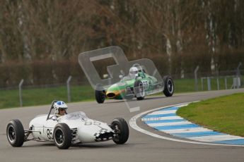 © Octane Photographic Ltd. HSCC Donington Park 17th March 2012. Historic Formula Junior Championship (Rear engine).. John Chisholm - Gemini Mk 3A. Digital ref : 0243cb1d7404