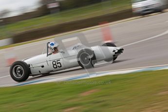 © Octane Photographic Ltd. HSCC Donington Park 17th March 2012. Historic Formula Junior Championship (Rear engine).. John Chisholm - Gemini Mk 3A. Digital ref : 0243cb1d7510