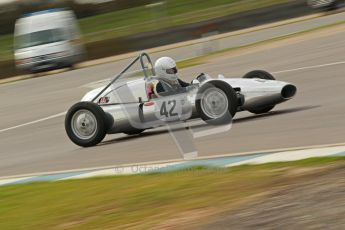 © Octane Photographic Ltd. HSCC Donington Park 17th March 2012. Historic Formula Junior Championship (Rear engine).. Chris Wilks - Deep Sanderson DS104. Digital ref : 0243cb1d7532