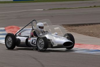© Octane Photographic Ltd. HSCC Donington Park 17th March 2012. Historic Formula Junior Championship (Rear engine).. Chris Wilks - Deep Sanderson DS104. Digital ref : 0243lw7d7309