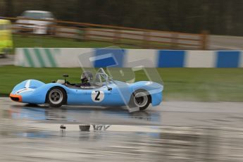 © Octane Photographic Ltd. HSCC Donington Park 18th May 2012. Guards Trophy for Sport Racing Cars. Stuart Tizzard & George Tizzard - Lenham Spider.  Digital ref : 0247lw7d9191