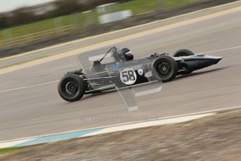 © Octane Photographic Ltd. HSCC Donington Park 17th March 2012. Historic Formula Ford Championship. John Crowell - Elden Mk8. Digital ref : 0240cb1d6808