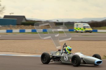 © Octane Photographic Ltd. HSCC Donington Park 17th March 2012. Historic Formula Ford Championship. John Farrell - Merlyn Mk.IIA. Digital ref : 0240lw7d4731