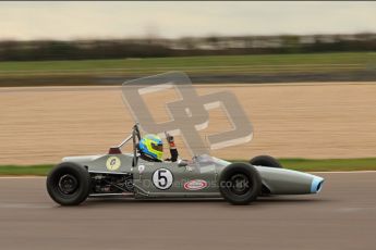 © Octane Photographic Ltd. HSCC Donington Park 17th March 2012. Historic Formula Ford Championship. John Farrell - Merlyn Mk.IIA. Digital ref : 0240lw7d4918