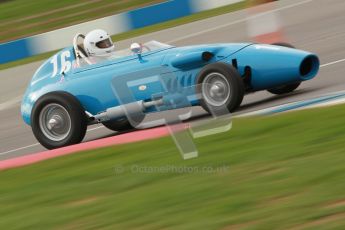 © Octane Photographic Ltd. HSCC Donington Park 17th March 2012. Historic Formula Junior Championship (Front engine). Gordon Wright - Stanguellini. Digital ref : 0241cb1d7012