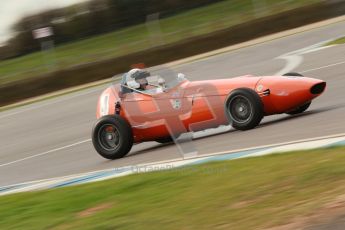 © Octane Photographic Ltd. HSCC Donington Park 17th March 2012. Historic Formula Junior Championship (Front engine). Derek Walker - Terrier Mk IV. Digital ref : 0241cb1d7124