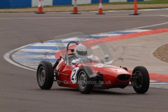 © Octane Photographic Ltd. HSCC Donington Park 17th March 2012. Historic Formula Junior Championship (Front engine). David Brand - BMC Mk1. Digital ref : 0241lw7d5723