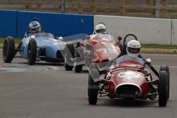 © Octane Photographic Ltd. HSCC Donington Park 17th March 2012. Historic Formula Junior Championship (Front engine). David Bishop - Elva 100. Digital ref : 0241lw7d5739