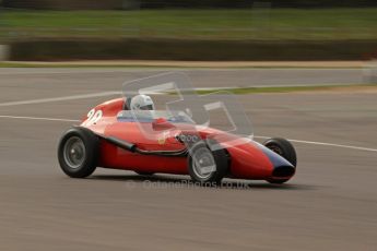 © Octane Photographic Ltd. HSCC Donington Park 17th March 2012. Historic Formula Junior Championship (Front engine). Pat Barford - Stanguellini. Digital ref : 0241lw7d5900