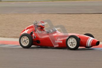 © Octane Photographic Ltd. HSCC Donington Park 17th March 2012. Historic Formula Junior Championship (Front engine). Crispian Besley - Elva 100. Digital ref : 0241lw7d5947