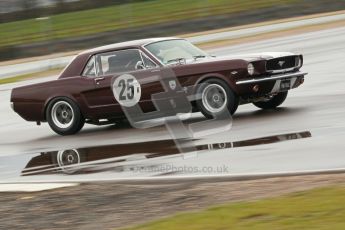 © Octane Photographic Ltd. HSCC Donington Park 18th March 2012. Historic Touring car Championship (over 1600cc). Louis Bracey - Ford Mustang. Digital ref : 0249cb1d8536