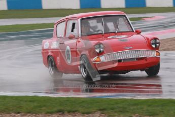 © Octane Photographic Ltd. HSCC Donington Park 18th May 2012. Historic Touring car Championship (up to 1600cc). Andrew Law - Ford Anglia 105E. Digital ref : 0246cb1d7995