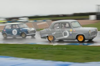 © Octane Photographic Ltd. HSCC Donington Park 18th May 2012. Historic Touring car Championship (up to 1600cc). Ed Glaister - Ford Anglia 100E. Digital ref : 0246cb1d8008