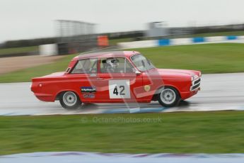 © Octane Photographic Ltd. HSCC Donington Park 18th May 2012. Historic Touring car Championship (up to 1600cc). Robert Rook - Ford Cortina. Digital ref : 0246cb1d8013