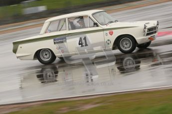 © Octane Photographic Ltd. HSCC Donington Park 18th May 2012. Historic Touring car Championship (up to 1600cc). Neil Brown - Ford Lotus Cortina. Digital ref : 0246cb1d8054