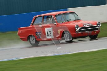 © Octane Photographic Ltd. HSCC Donington Park 18th May 2012. Historic Touring car Championship (up to 1600cc). Robert Rook - Ford Cortina. Digital ref : 0246cb7d5621