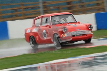© Octane Photographic Ltd. HSCC Donington Park 18th May 2012. Historic Touring car Championship (up to 1600cc). Andrew Law - Ford Anglia 105E. Digital ref : 0246cb7d5646