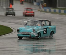 © Octane Photographic Ltd. HSCC Donington Park 18th May 2012. Historic Touring car Championship (up to 1600cc). Steve Read - Ford Anglia105E. Digital ref : 0246lw7d8443