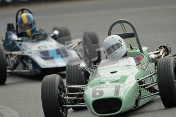 © 2012 Octane Photographic Ltd. HSCC Historic Super Prix - Brands Hatch - 1st July 2012. HSCC - Historic Formula Ford - Qualifying. Harvey Sykes - Merlyn Mk.17 and James Buckton - Elden Mk.8. Digital Ref: 0383lw1d0980
