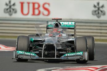 © 2012 Octane Photographic Ltd. Hungarian GP Hungaroring - Sunday 29th July 2012 - F1 Race. Mercedes W03 - Michael Schumacher. Digital Ref :
