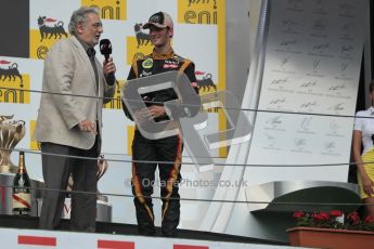 © 2012 Octane Photographic Ltd. Hungarian GP Hungaroring - Sunday 29th July 2012 - F1 Podium. Romain Grosjean, 3rd, interviews. Digital Ref :