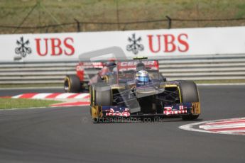 © 2012 Octane Photographic Ltd. Hungarian GP Hungaroring - Sunday 29th July 2012 - F1 Race. Toro Rosso STR7 - Jean-Eric Vergne and Daniel Ricciardo. Digital Ref :