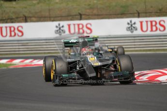 © 2012 Octane Photographic Ltd. Hungarian GP Hungaroring - Sunday 29th July 2012 - F1 Race. Caterham CT01 - Heikki Kovalainen and Vitaly Petrov. Digital Ref :