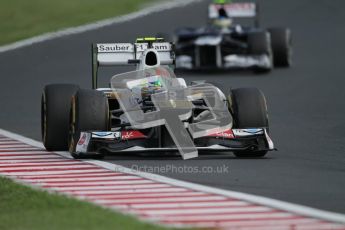 © 2012 Octane Photographic Ltd. Hungarian GP Hungaroring - Sunday 29th July 2012 - F1 Race. Sauber C31 - Sergio Perez and Williams FW34 - Bruno Senna. Digital Ref :