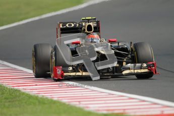 © 2012 Octane Photographic Ltd. Hungarian GP Hungaroring - Sunday 29th July 2012 - F1 Race. Lotus E20 - Romain Grosjean. Digital Ref :