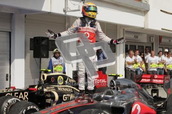 © 2012 Octane Photographic Ltd. Hungarian GP Hungaroring - Sunday 29th July 2012 - F1 Race winner. McLaren MP4/27 - Lewis Hamilton. Digital Ref :