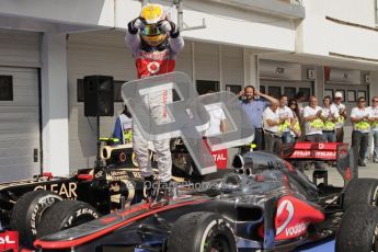 © 2012 Octane Photographic Ltd. Hungarian GP Hungaroring - Sunday 29th July 2012 - F1 Race winner. McLaren MP4/27 - Lewis Hamilton. Digital Ref :