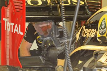 © 2012 Octane Photographic Ltd. Hungarian GP Hungaroring - Friday 27th July 2012 - F1 Practice 1. Lotus E20 DDRS system during removal - Kimi Raikkonen. Digital Ref :