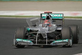 © 2012 Octane Photographic Ltd. Hungarian GP Hungaroring - Friday 27th July 2012 - F1 Practice 1. Mercedes W03 - Michael Schumacher. Digital Ref :