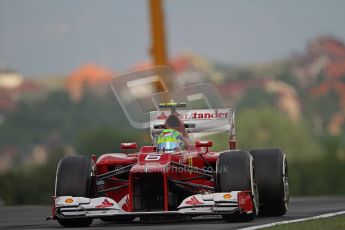 © 2012 Octane Photographic Ltd. Hungarian GP Hungaroring - Friday 27th July 2012 - F1 Practice 1. Ferrari F2012 - Felipe Massa. Digital Ref : 0425lw7d9505