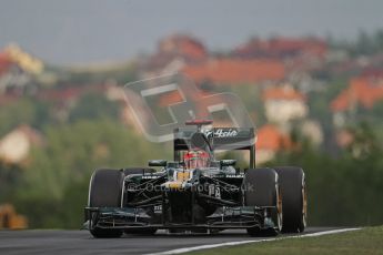 © 2012 Octane Photographic Ltd. Hungarian GP Hungaroring - Friday 27th July 2012 - F1 Practice 1. Caterham CT01 - Heikki Kovalainen. Digital Ref : 0425lw7d9509