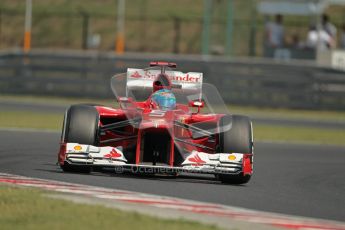 © 2012 Octane Photographic Ltd. Hungarian GP Hungaroring - Saturday 28th July 2012 - F1 Practice 3. Ferrari F2012 - Fernando Alonso. Digital Ref : 0429lw1d6731
