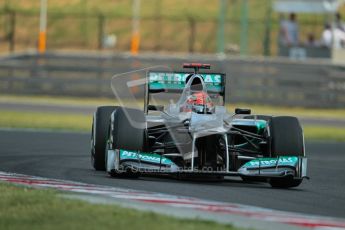 © 2012 Octane Photographic Ltd. Hungarian GP Hungaroring - Saturday 28th July 2012 - F1 Practice 3. Mercedes W03 - Michael Schumacher. Digital Ref : 0429lw1d6783