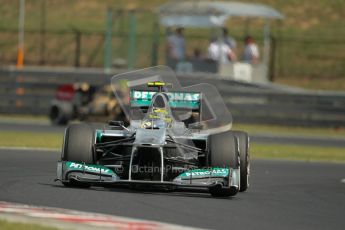 © 2012 Octane Photographic Ltd. Hungarian GP Hungaroring - Saturday 28th July 2012 - F1 Practice 3. Mercedes W03 - Nico Rosberg. Digital Ref : 0429lw1d6807