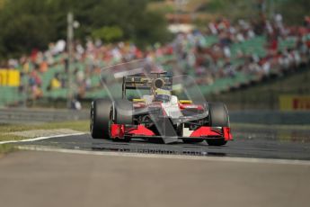 © 2012 Octane Photographic Ltd. Hungarian GP Hungaroring - Saturday 28th July 2012 - F1 Practice 3. HRT F112 - Pedro de La Rosa. Digital Ref : 0429lw1d6859