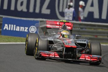 © 2012 Octane Photographic Ltd. Hungarian GP Hungaroring - Friday 27th July 2012 - F1 Practice 2. McLaren MP4/27 - Lewis Hamilton. Digital Ref : 0429lw7d6382